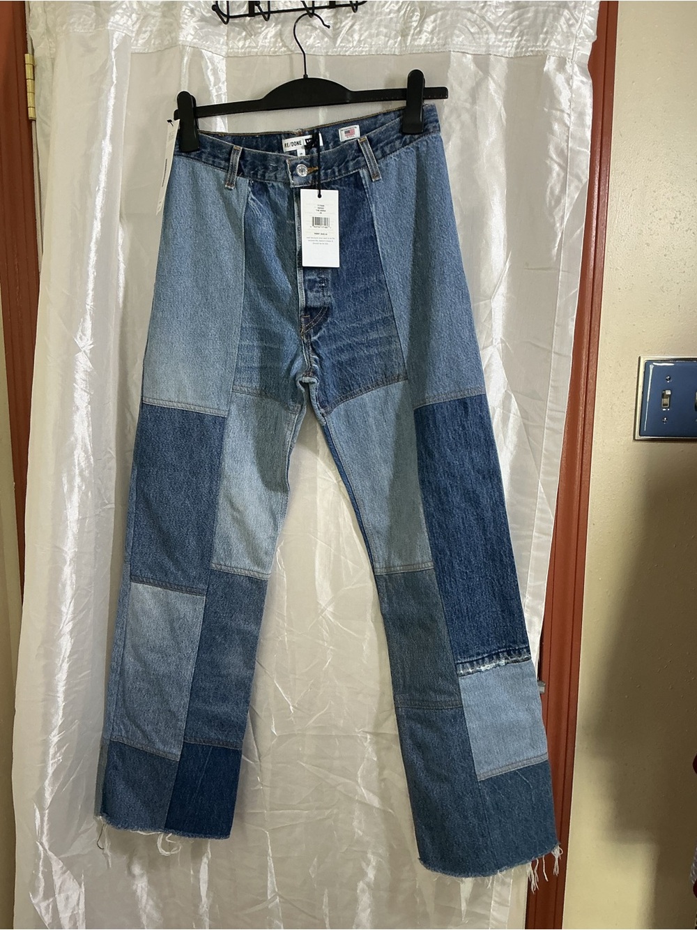Levi's RE-DONE Two-Tone Patchwork Blue Flare Jeans